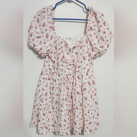 Altar'd State White and Pink Floral Mini Dress Size XXL - Picture 5 of 10